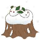 無料のうさぎイラスト素材 雪と切り株