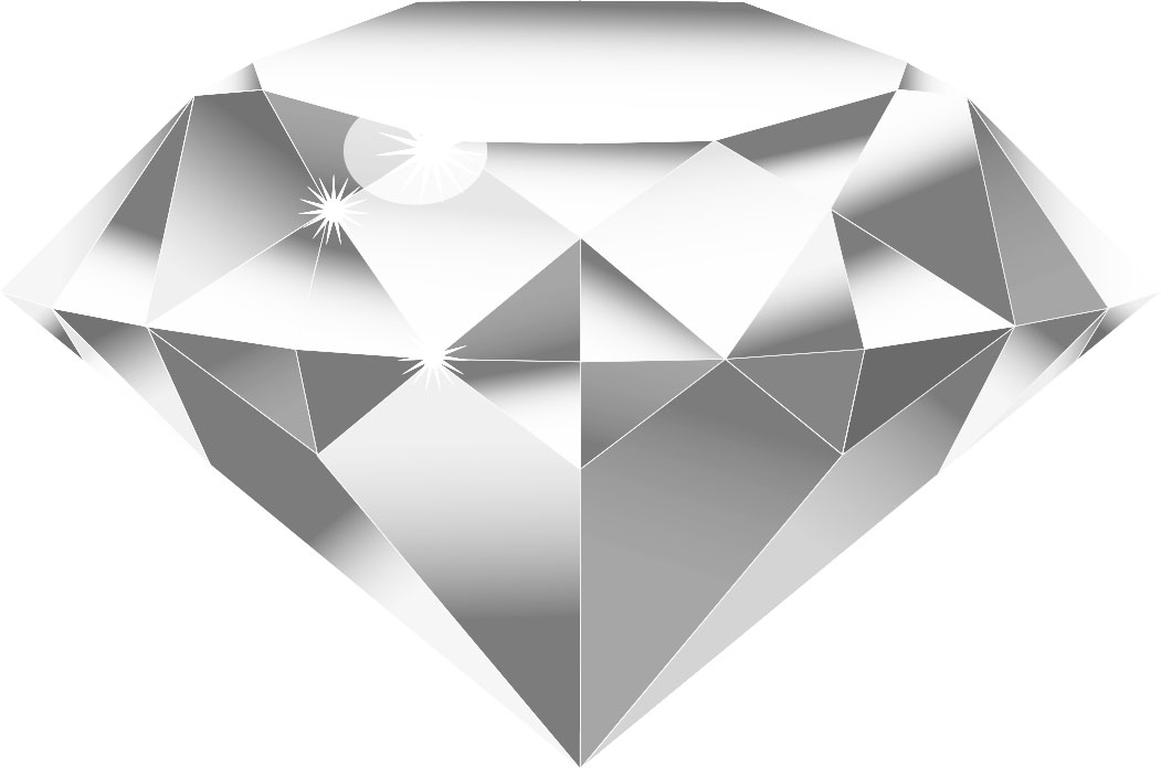 4月のイラストNo.54『4月誕生石-ダイヤモンド』／無料のフリー素材集【花鳥風月】