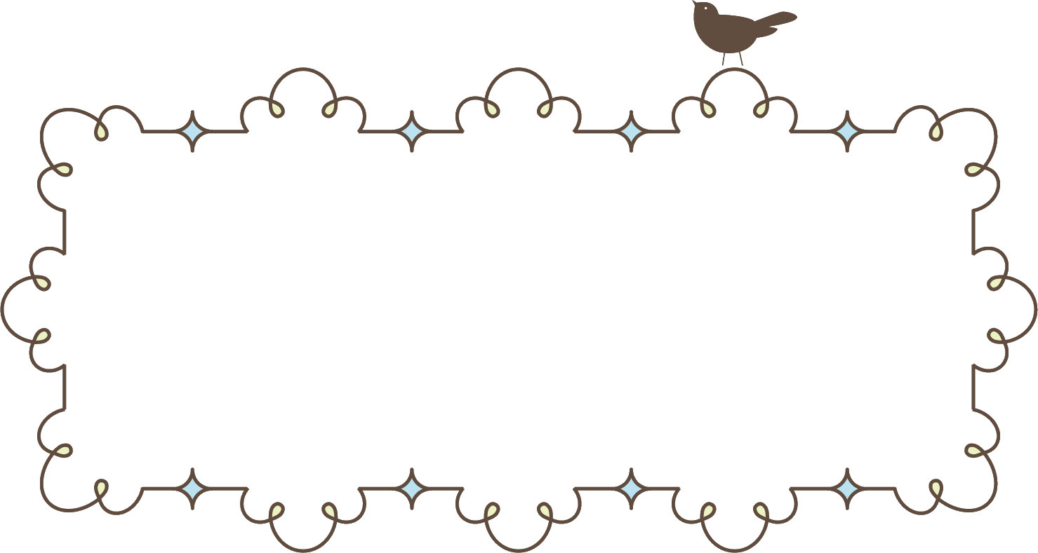 フレーム 囲い枠のイラストno 157 ポップフレーム 鳥 無料のフリー素材集