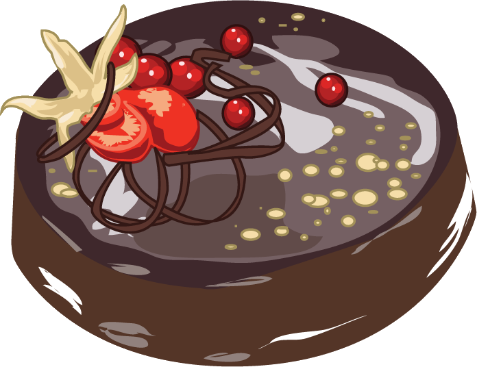 ケーキのイラストno 50 チョコレートケーキ 無料のフリー素材集