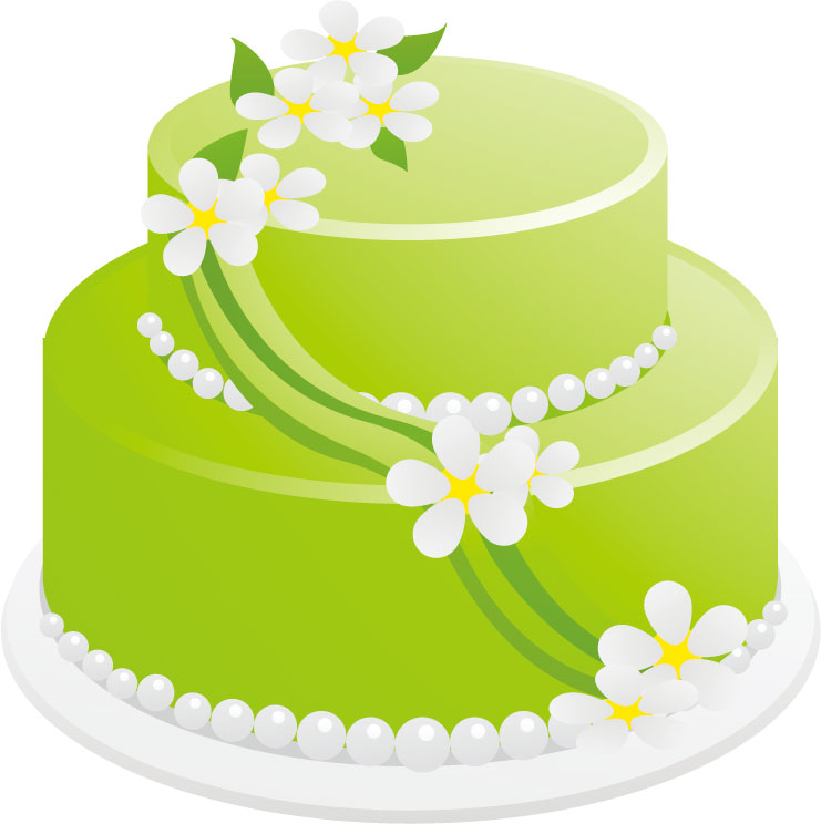 画像サンプル-黄緑色のケーキ
