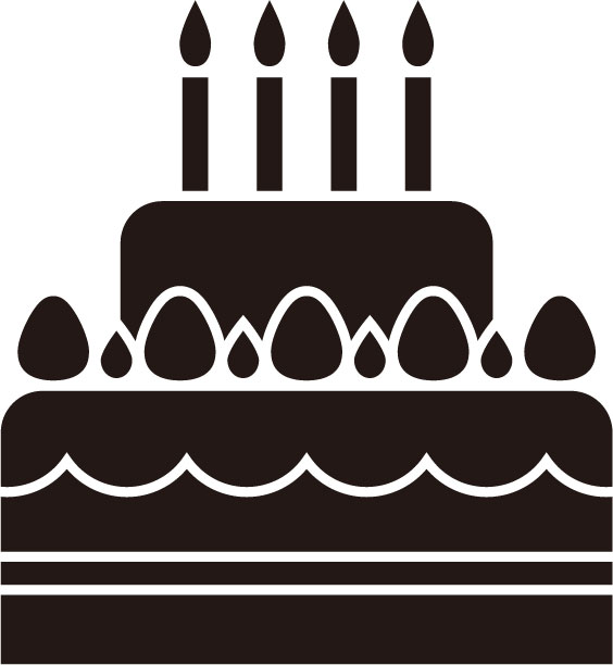 ケーキのイラストno 81 ケーキのシルエット 無料のフリー素材集