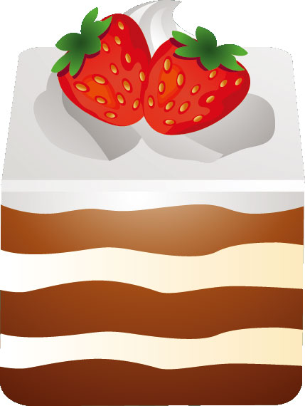 ケーキのイラストno 156 チョコと生クリーム 無料のフリー素材集