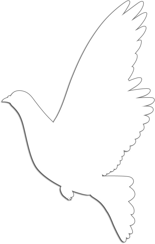 寄せ書きイラスト素材「羽ばたくハト２-白」