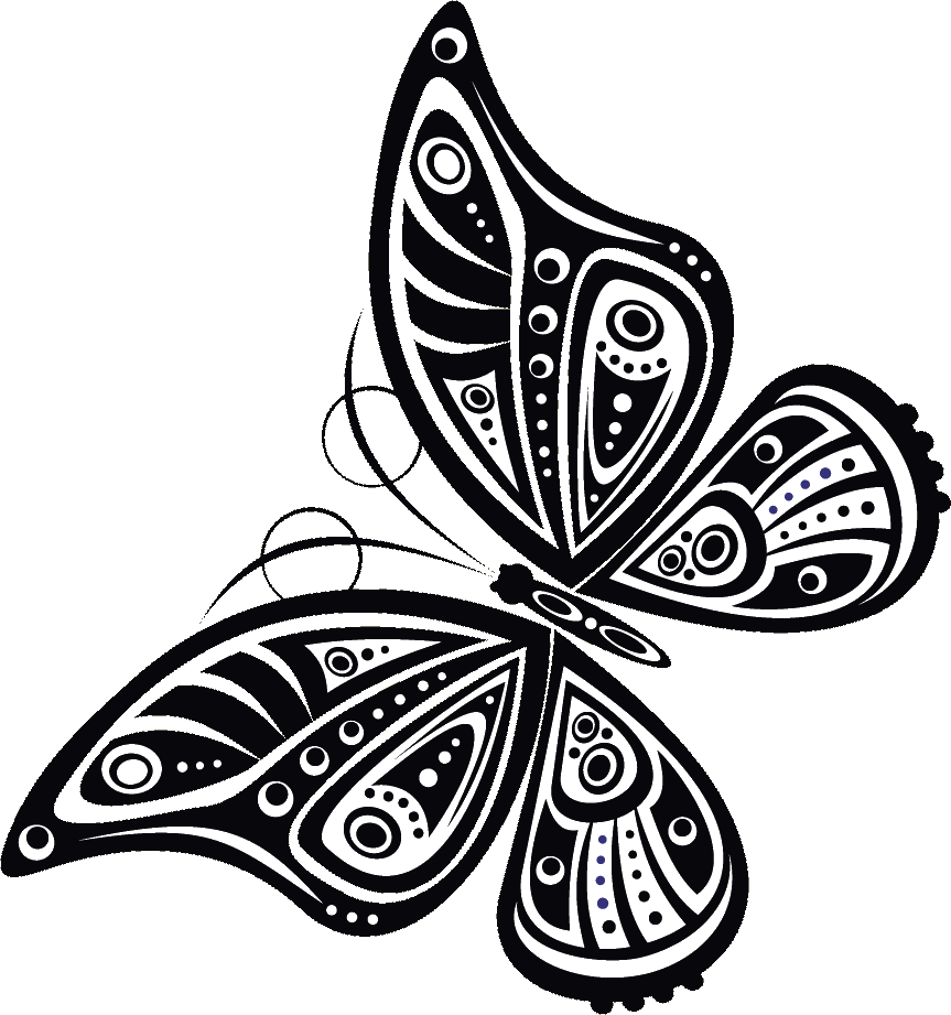 寄せ書きデザイン イラスト素材 蝶の羽模様２