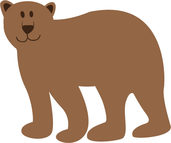 寄せ書きイラスト素材「クマのキャラクター」
