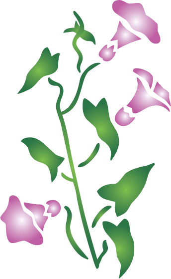 寄せ書きイラスト素材「紫色の花」