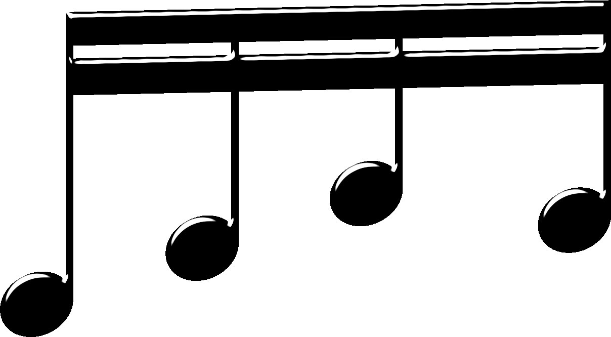 音楽・音符イラスト素材「１６分音符-４連符」