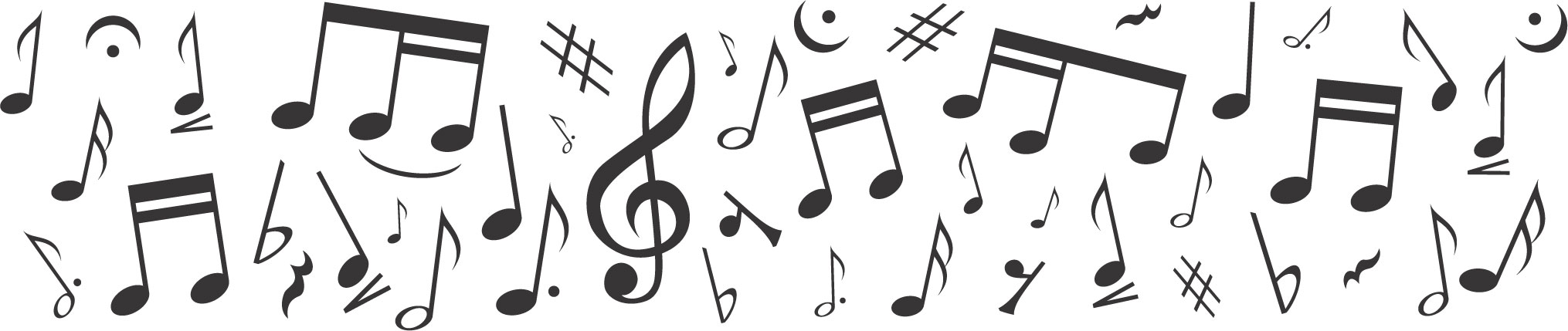 音楽・音符イラスト素材「音楽記号・音符の集まり」