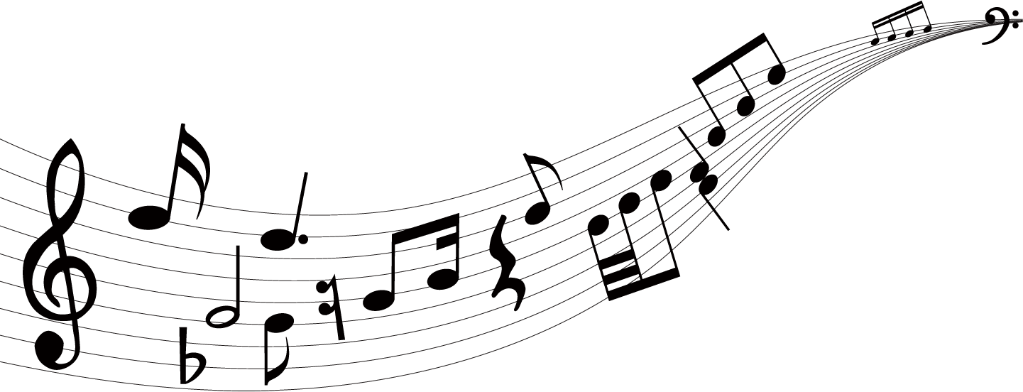 音符のイラストno 4 曲線ライン 無料のフリー素材集