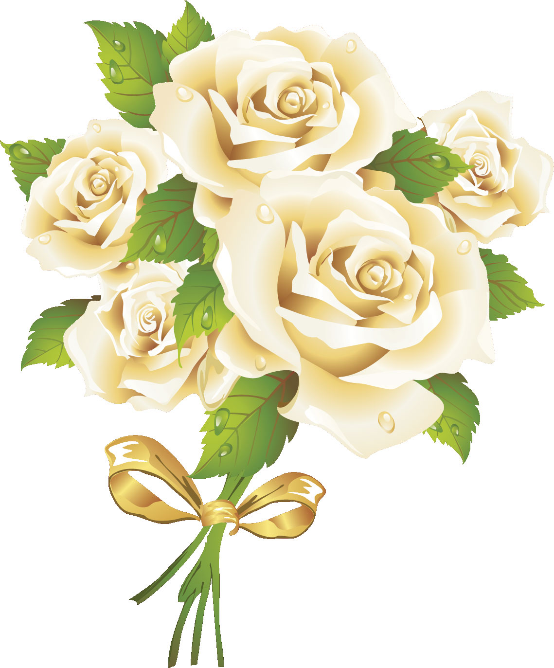 リボンのイラスト 画像 無料素材no 798 白バラ花束