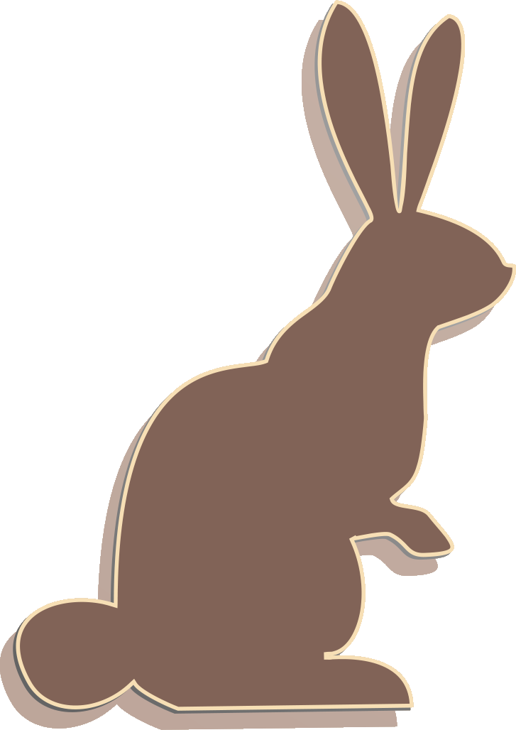 うさぎのイラストno 2 ウサギのシルエット 無料のフリー素材集