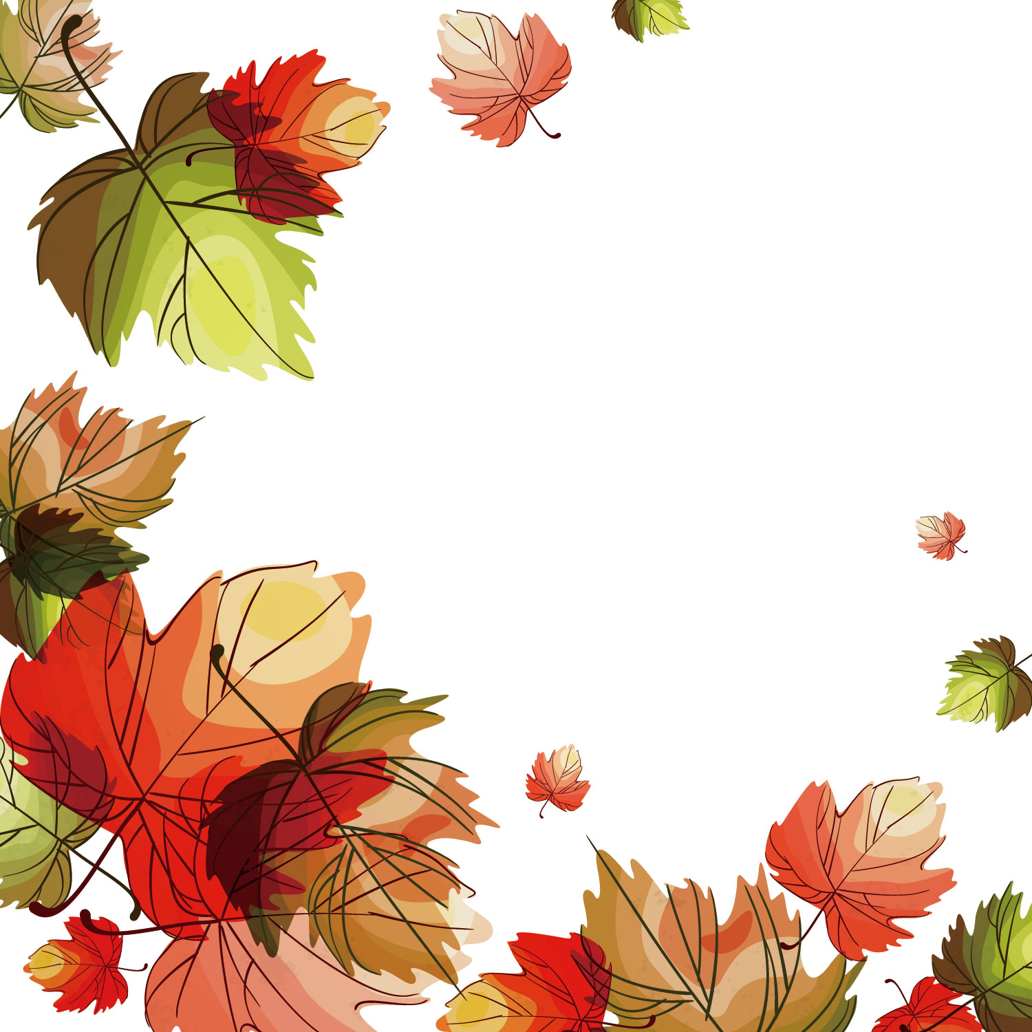 秋のイラストno 262 カエデの葉 手書き風 無料のフリー素材集 花鳥風月
