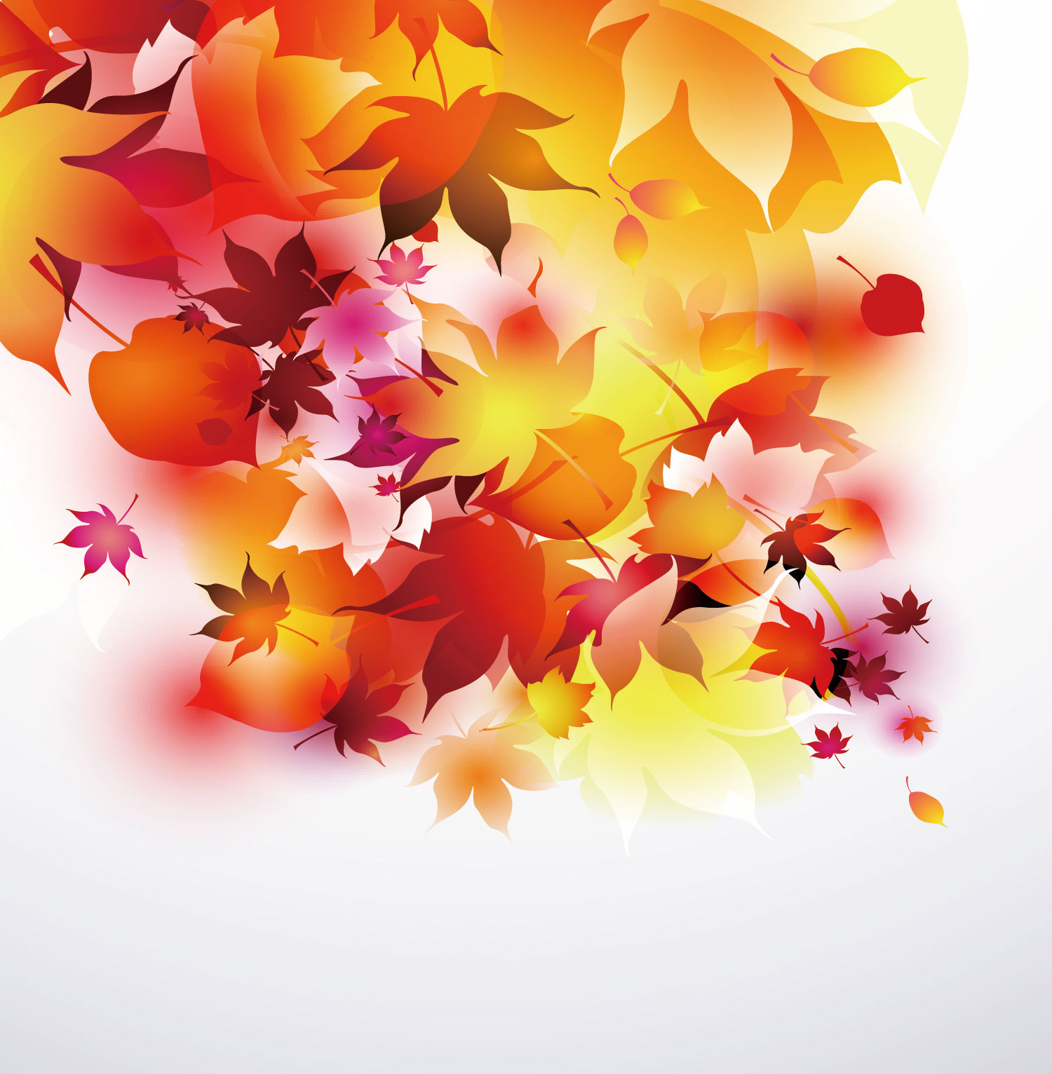 秋のイラストno 263 淡い色の紅葉 無料のフリー素材集 花鳥風月