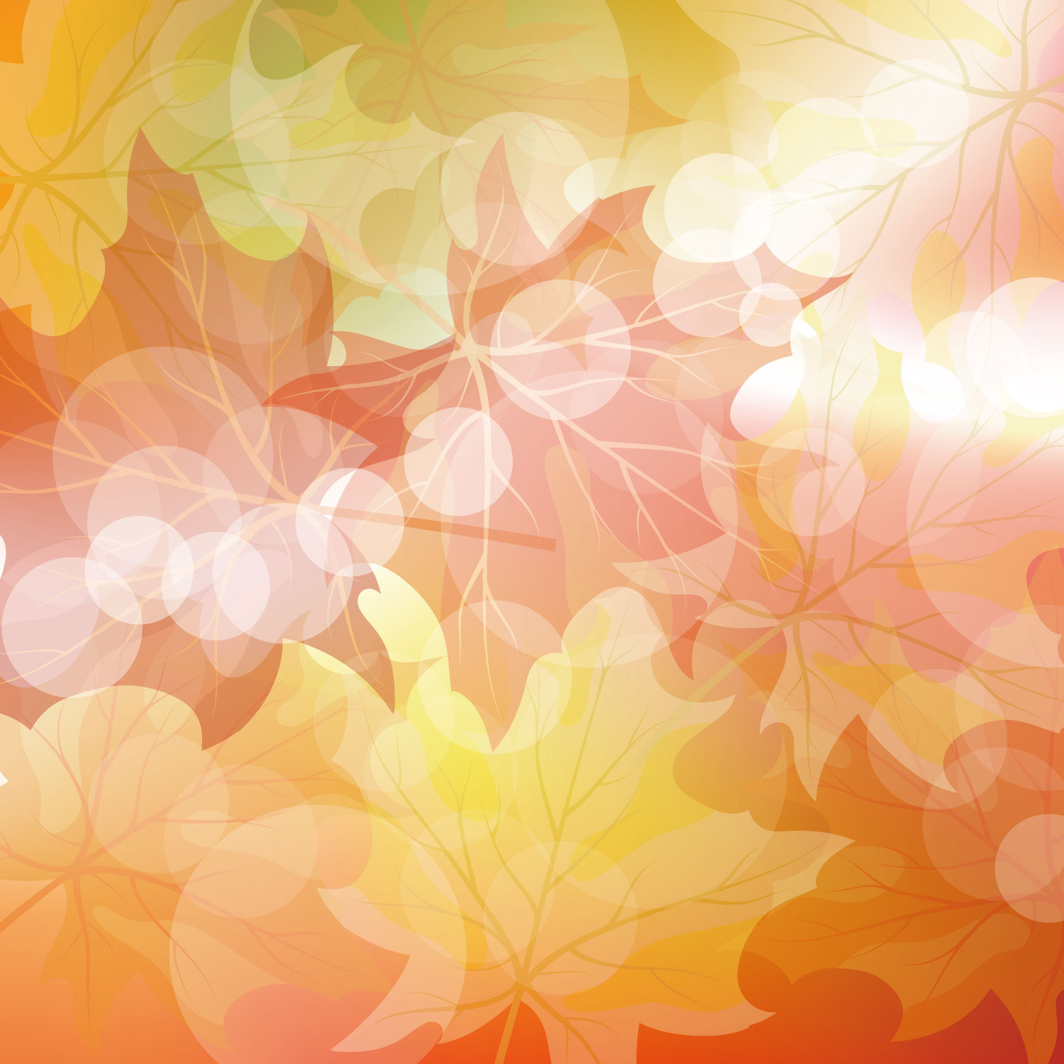 秋のイラストno 264 光の粒と紅葉 無料のフリー素材集 花鳥風月