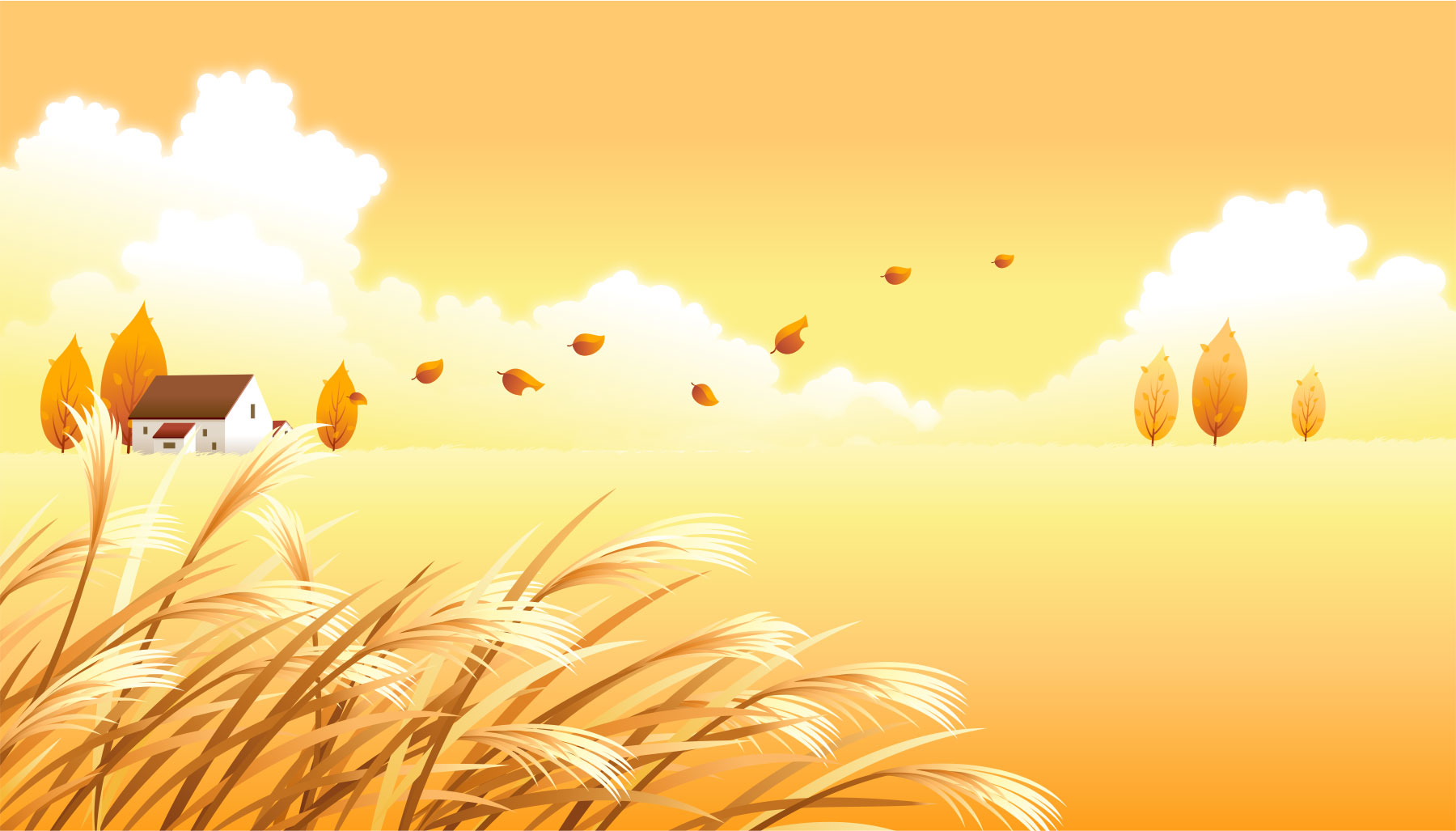 秋のイラストno 287 ススキ畑 無料のフリー素材集 花鳥風月