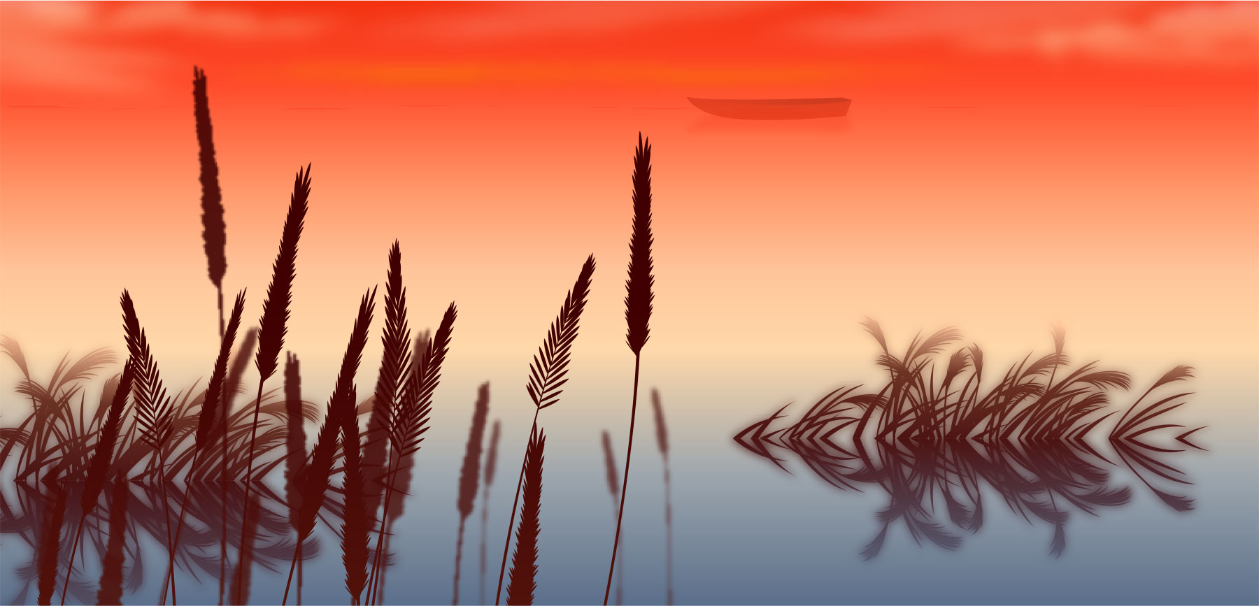 秋のイラストno 2 夕焼け小焼け 無料のフリー素材集 花鳥風月