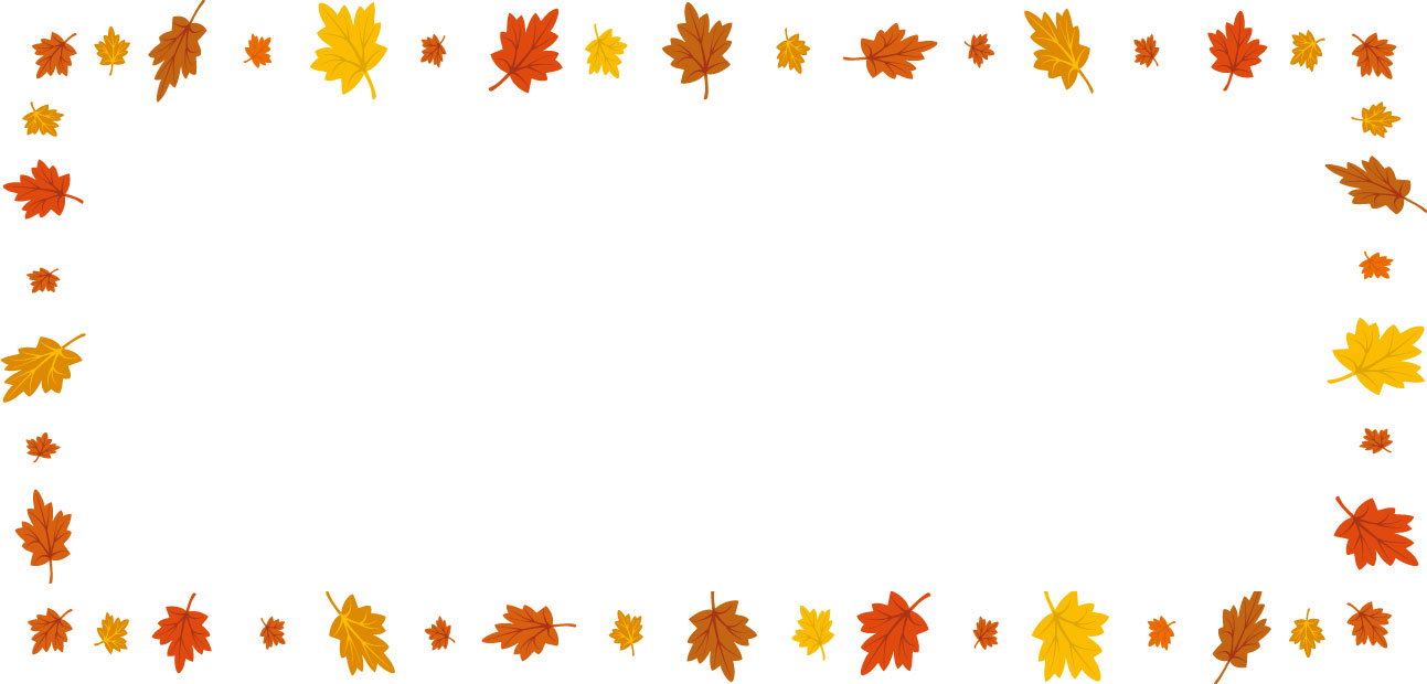 秋のイラストno 372 フレーム 紅葉 枯葉 無料のフリー素材集 花鳥風月