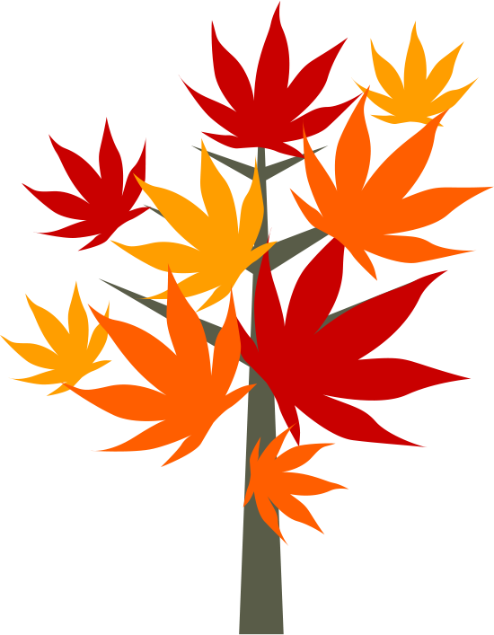 秋のイラストno 408 紅葉の木 無料のフリー素材集 花鳥風月