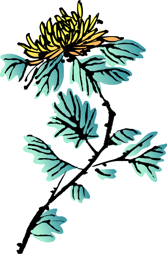 秋のイラストno 172 菊の花 手書き風 無料のフリー素材集 花鳥風月