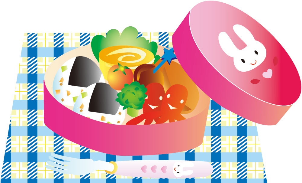 季節の行事 イベントのイラストno 66 お弁当 オニギリとおかず 無料のフリー素材集 花鳥風月