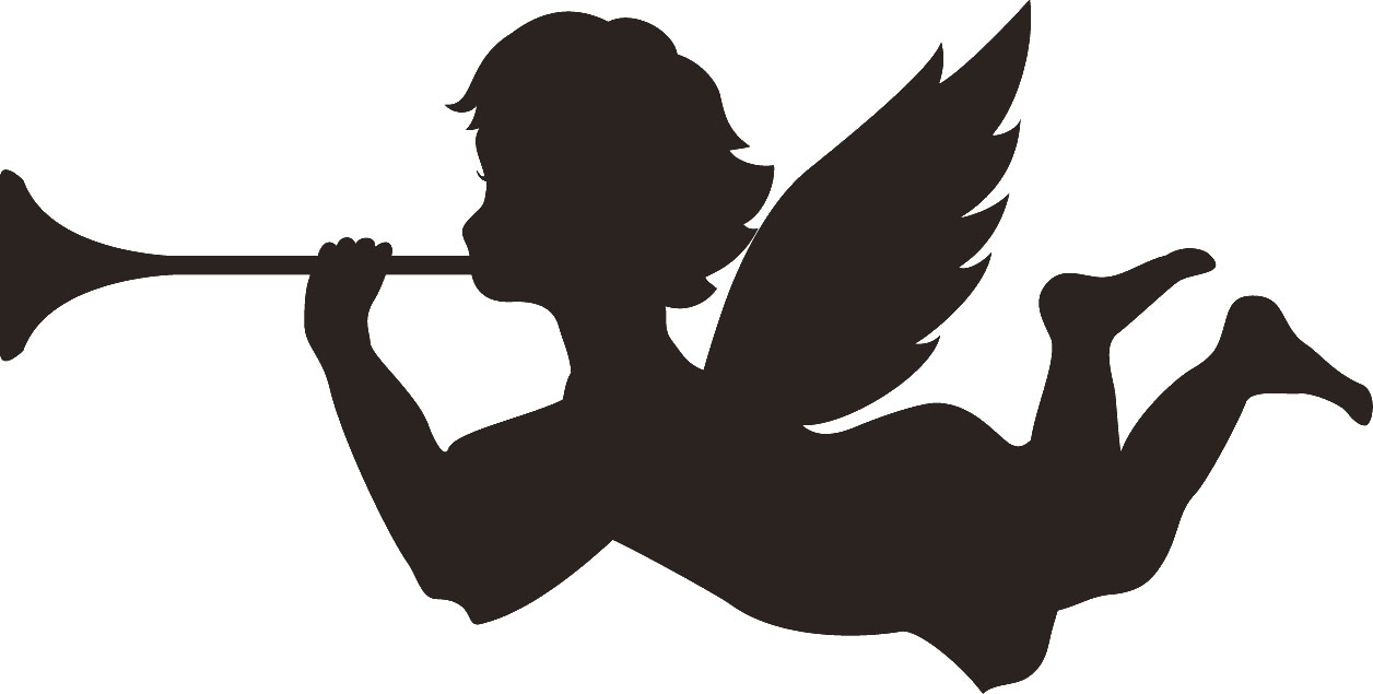 バレンタインのイラストno 062 ラッパを吹く天使 無料のフリー素材集 花鳥風月