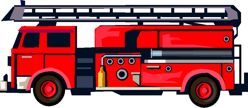 ９月のイラストno 052 消防車 はしご車 無料のフリー素材集 花鳥風月