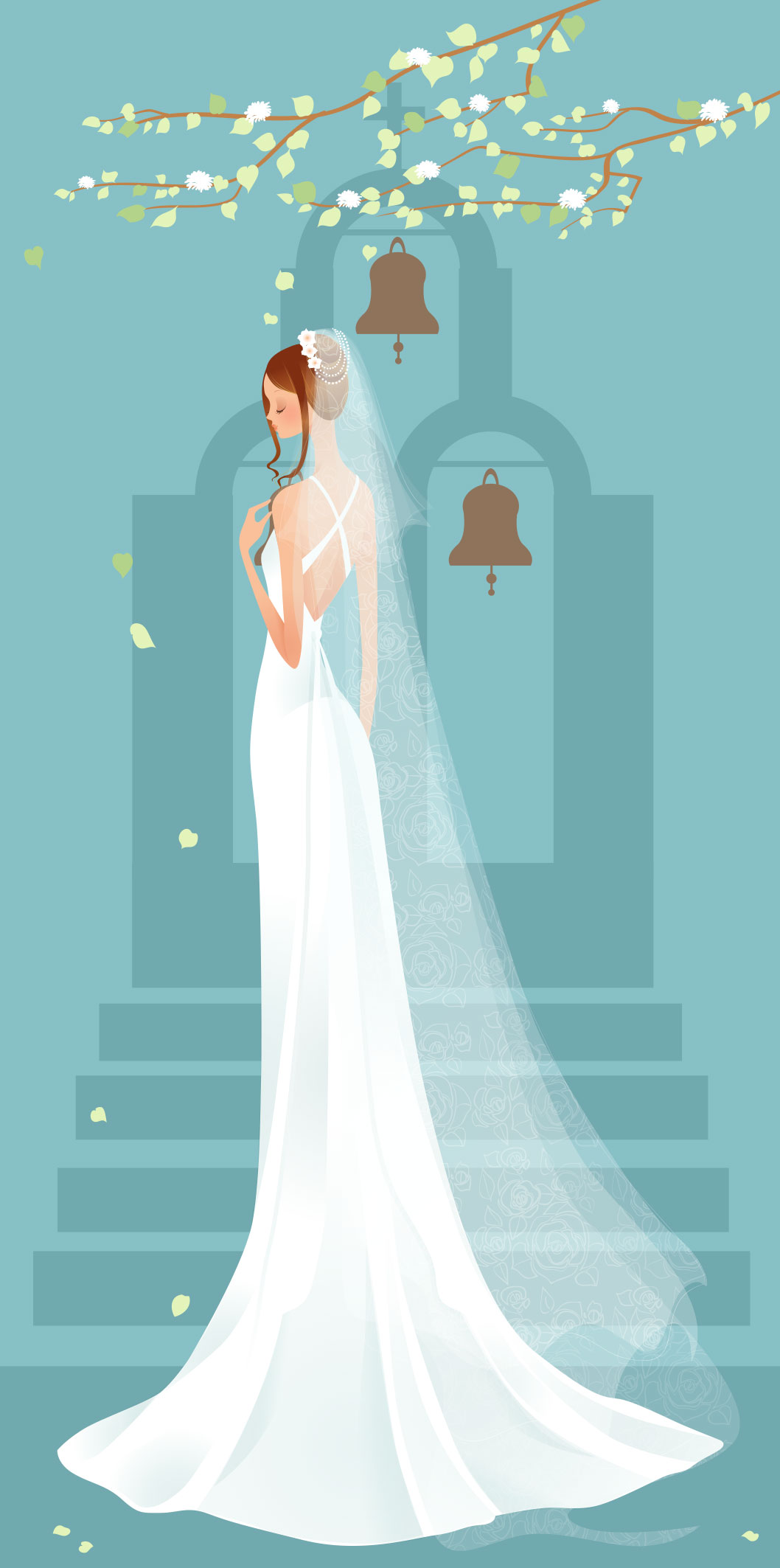 画像サンプル-壁紙：ドレスの花嫁