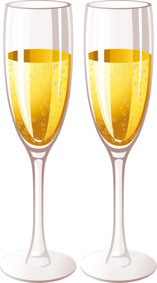 クリスマスのイラストno 179 シャンパン グラス 無料のフリー素材集 花鳥風月