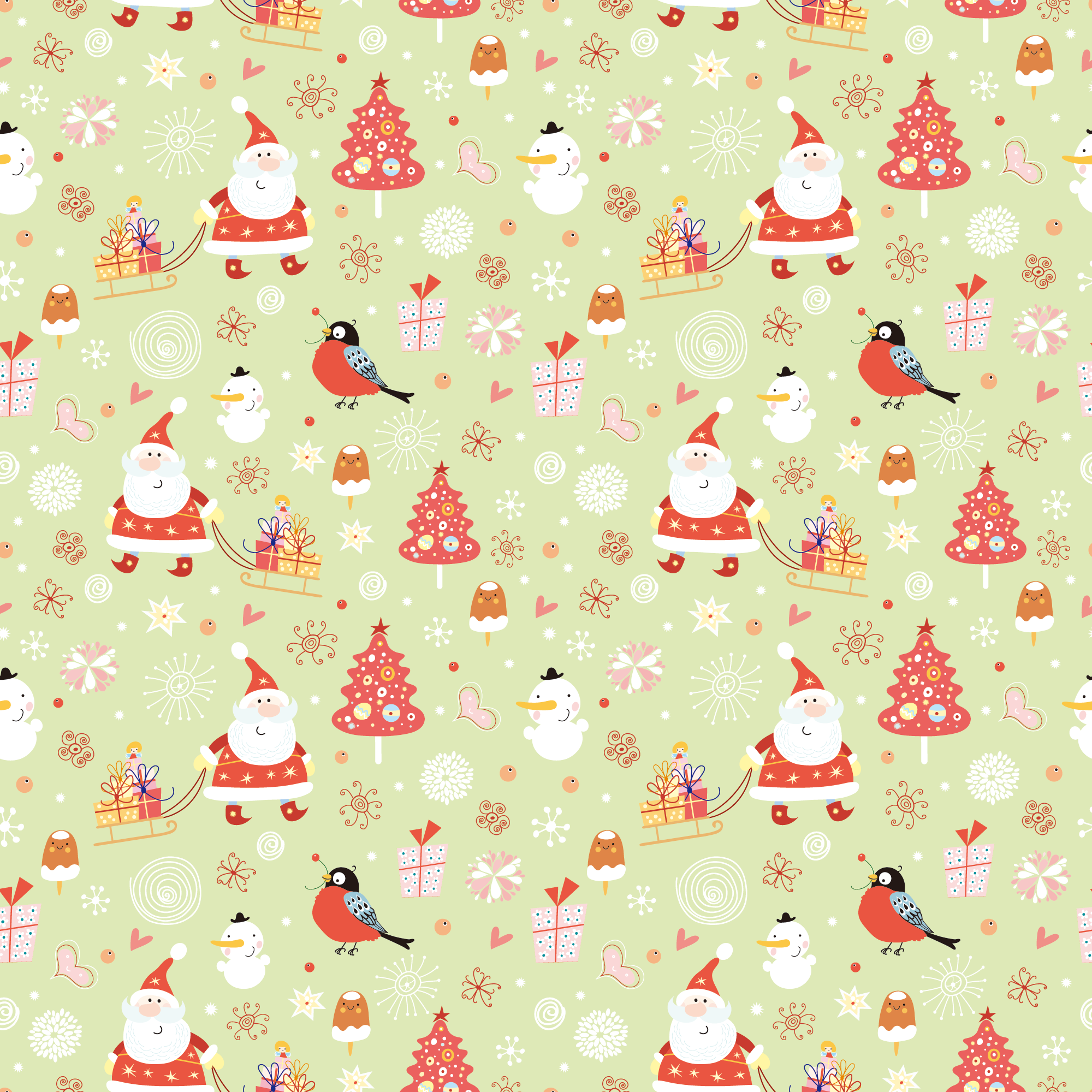 クリスマスのイラストno 219 壁紙 ポップパターン 無料のフリー素材集 花鳥風月