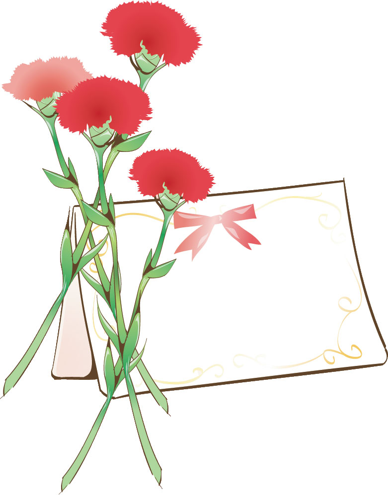 ５月のイラストno 102 母の日 カーネーション 無料のフリー素材集 花鳥風月