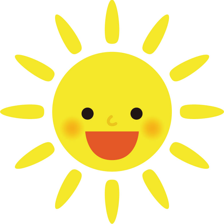 夏のイラストno 092 笑顔の太陽 無料のフリー素材集 花鳥風月