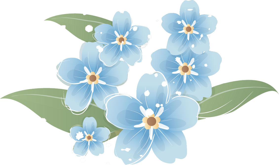 ４月のイラストno 90 4月誕生花 忘れな草 無料のフリー素材集 花鳥風月