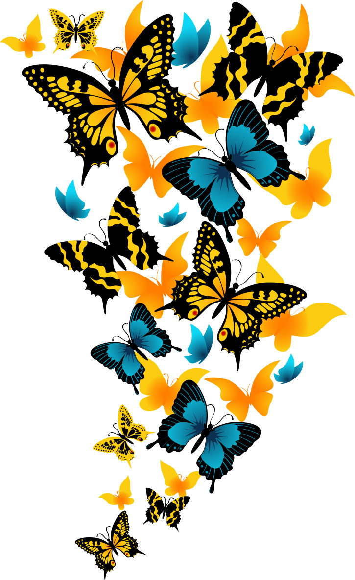 春のイラストno 0 羽ばたく蝶々 無料のフリー素材集 花鳥風月