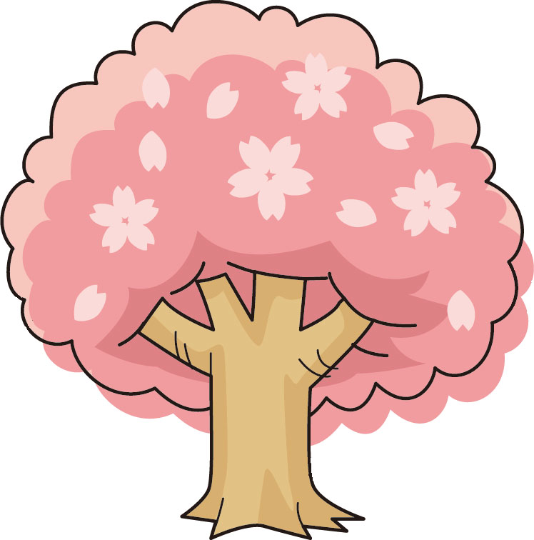 春のイラストno 026 桜の木 満開 無料のフリー素材集 花鳥風月