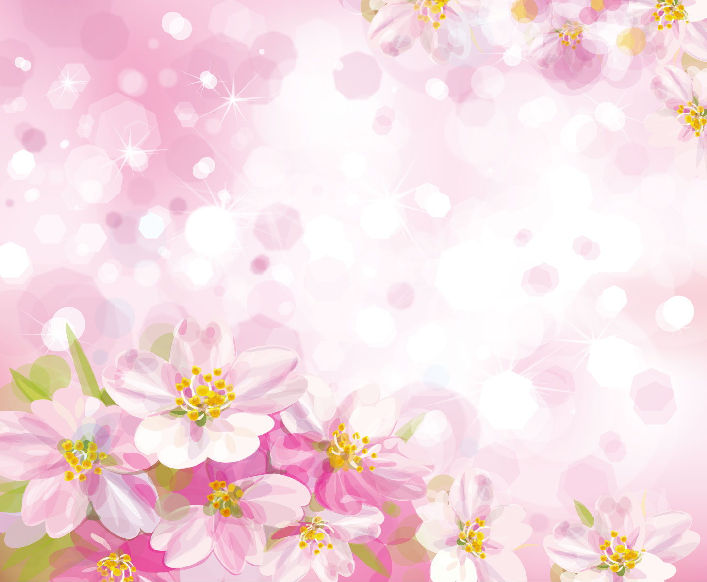 春のイラストno 132 ピンクの淡い桜 無料のフリー素材集 花鳥風月