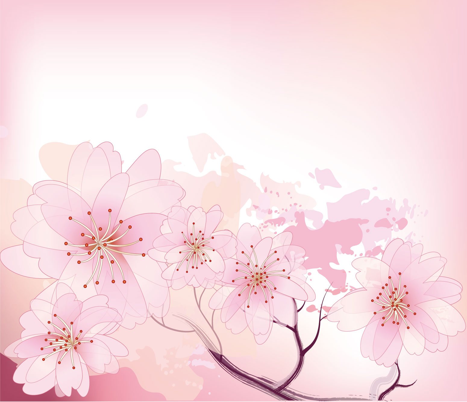 春のイラストno 134 桜のイメージ２ 無料のフリー素材集 花鳥風月