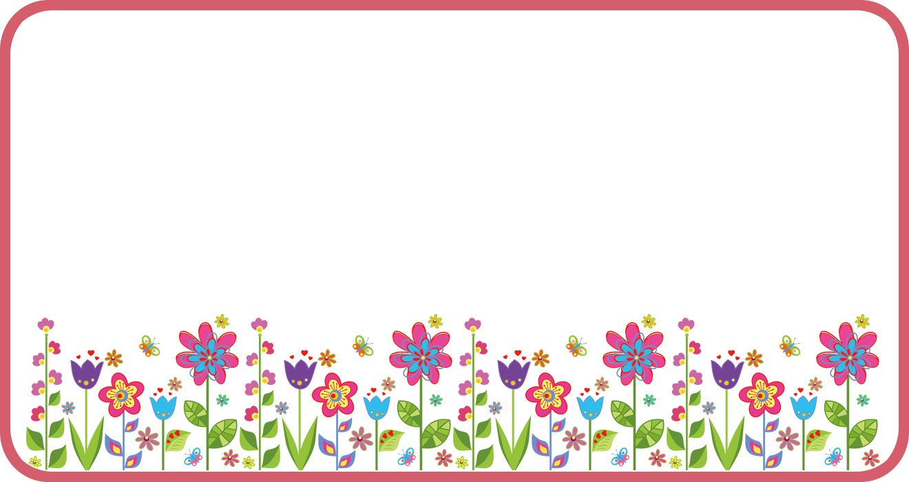 春のイラストno 192 フレーム ポップな花 無料のフリー素材集 花鳥風月