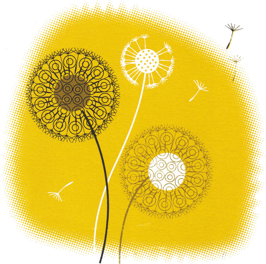 春のイラストno 014 タンポポの綿毛 無料のフリー素材集 花鳥風月