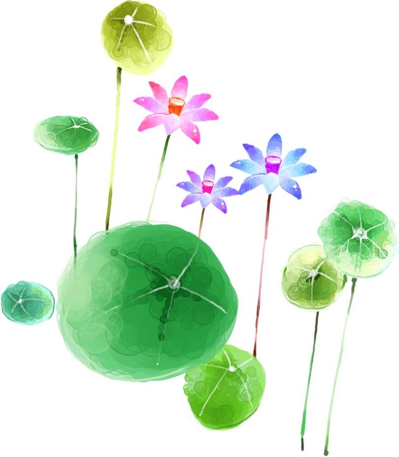 夏のイラストno 304 蓮の花 水彩画風 無料のフリー素材集 花鳥風月