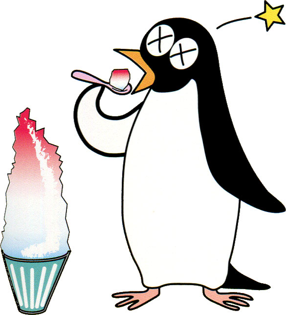 夏のイラストno 380 かき氷とペンギン 無料のフリー素材集 花鳥風月