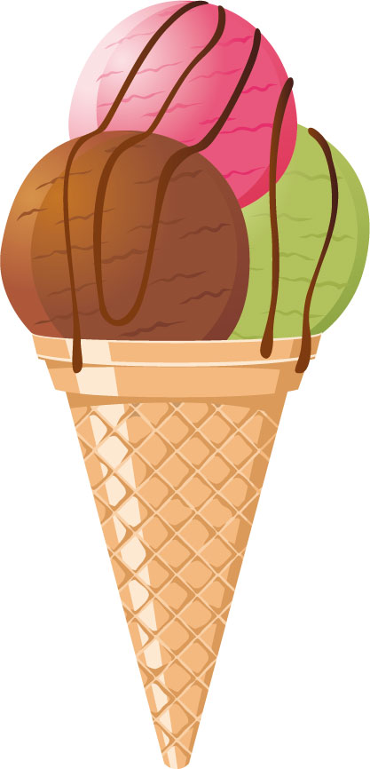 夏のイラストno 3 トリプルアイスクリーム 無料のフリー素材集 花鳥風月