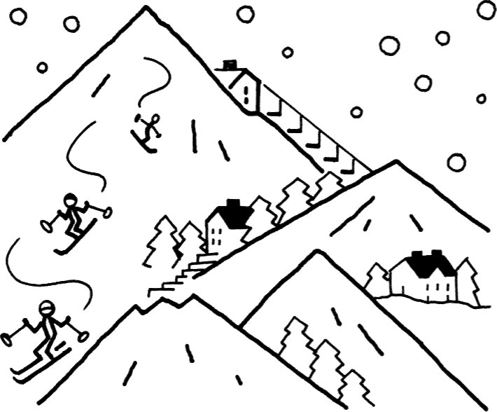 冬の画像サンプル-雪山・スキー