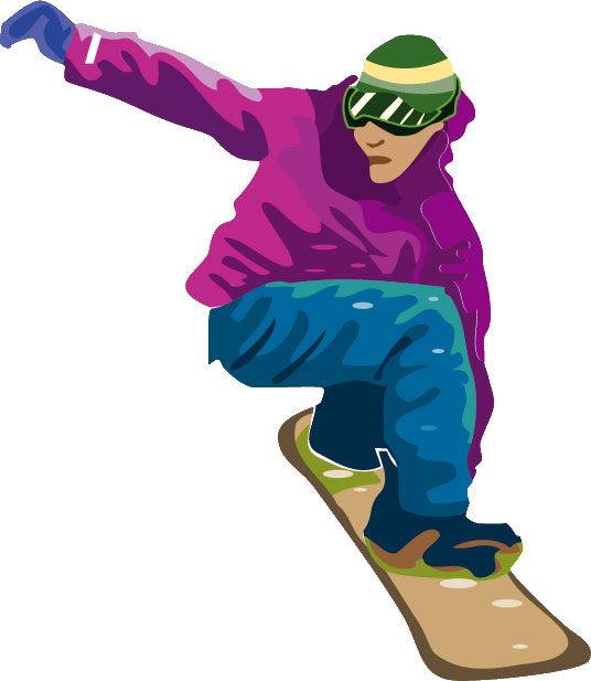 冬の画像サンプル-スノーボードジャンプ