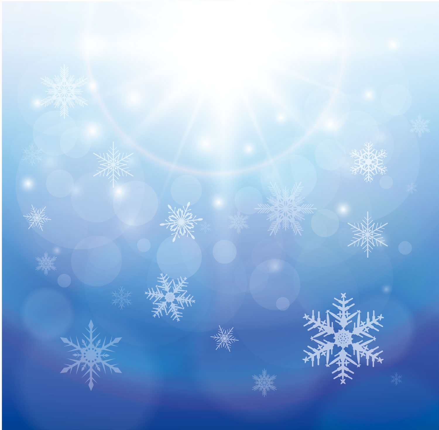 冬の画像サンプル-雪の結晶・光