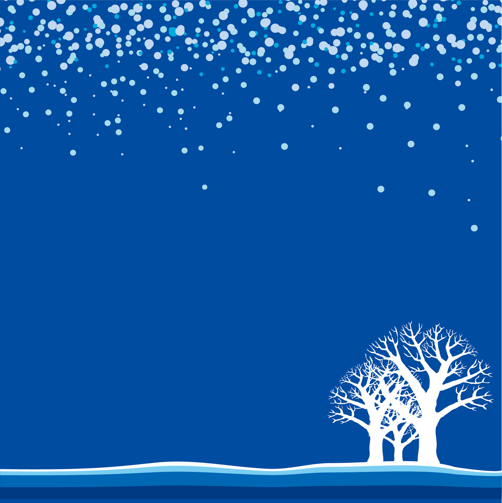 冬の画像サンプル-冬の木々と雪