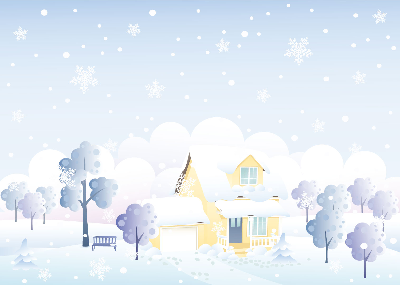 冬の画像サンプル-雪中の一軒家