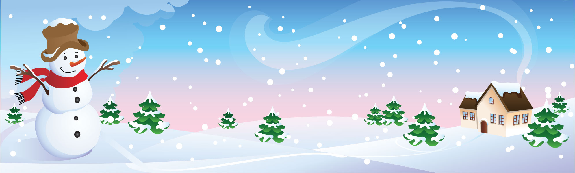 冬の画像サンプル-雪だるま-バナー