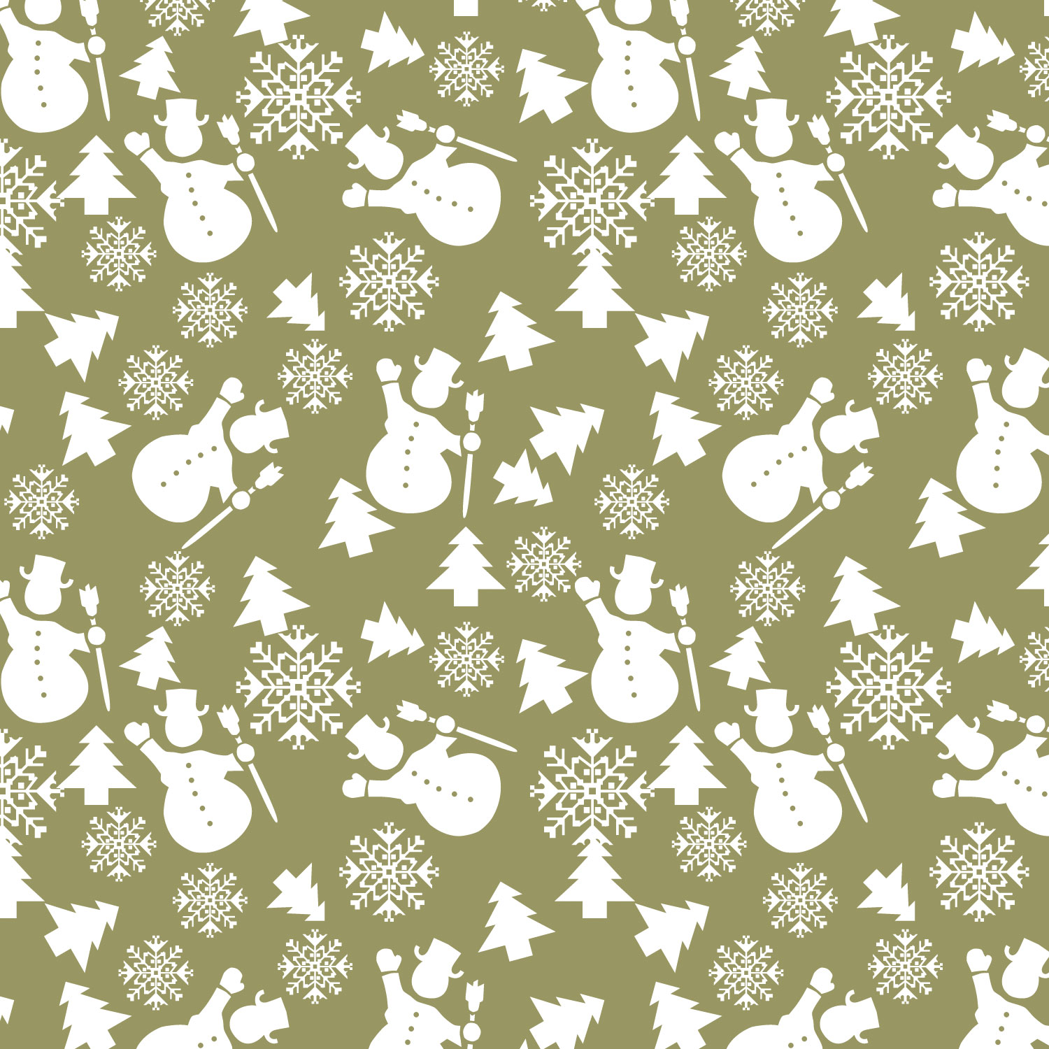 冬の画像サンプル-雪だるまパターン