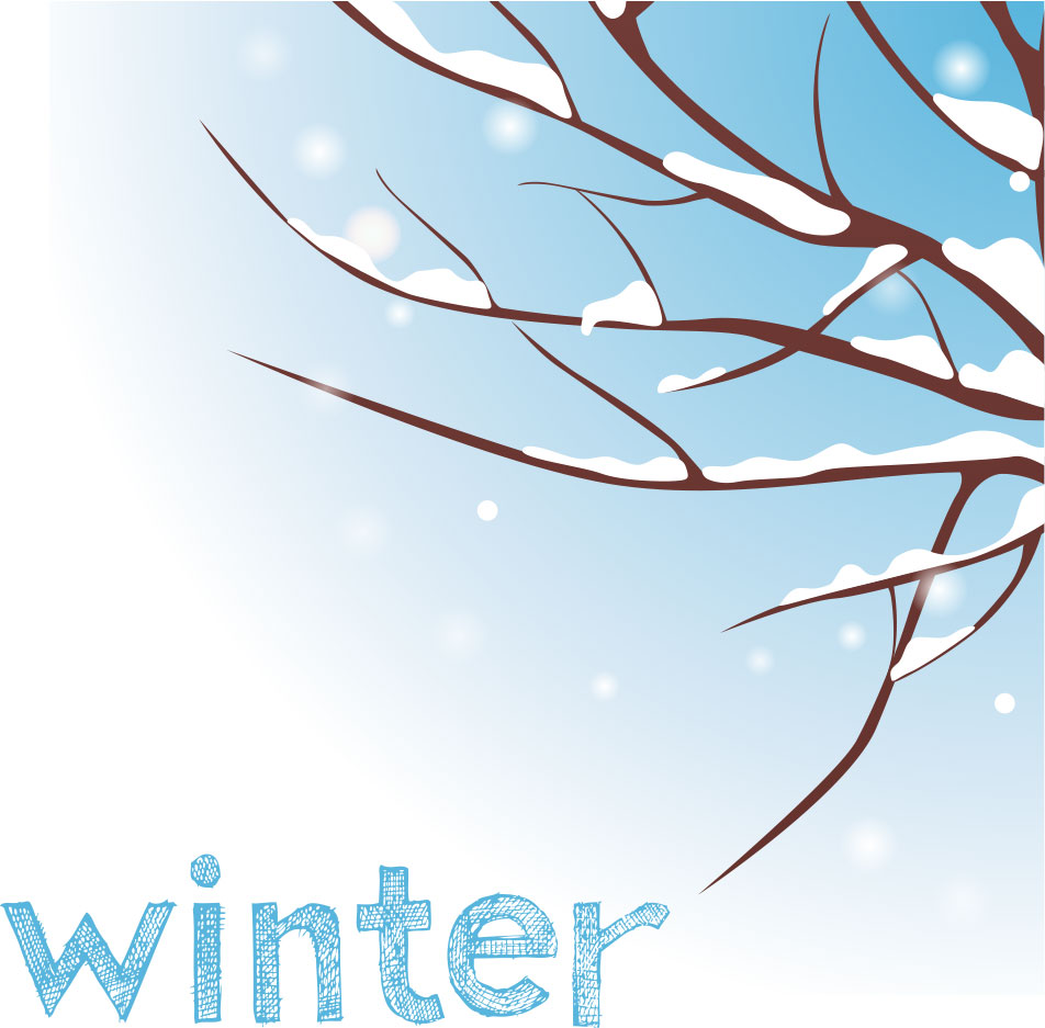 冬の画像サンプル-枝に積もる雪